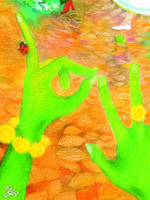 Detail obrazu Bál v jarním háji